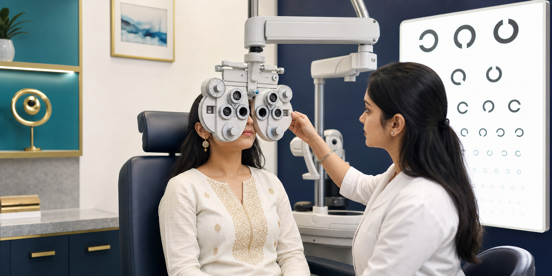 Comprehensive eye examination with a digital phoropter